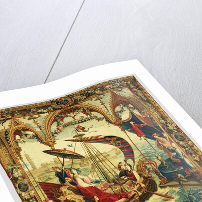 Tapestry: L'Embarquement de l'impératrice, from L'Histoire de l'empereur de la Chine Series by Anonymous