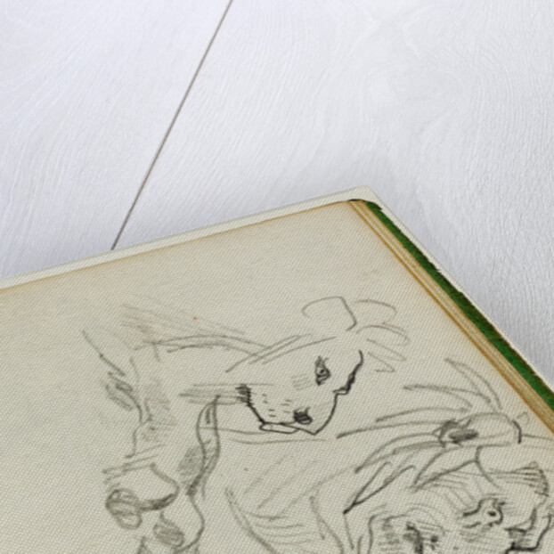 Two lion studies by Théodore Géricault