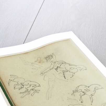 Six studies for man beside a rearing horse by Théodore Géricault
