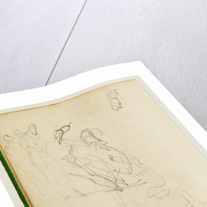 Three compositional studies of figure group by Théodore Géricault