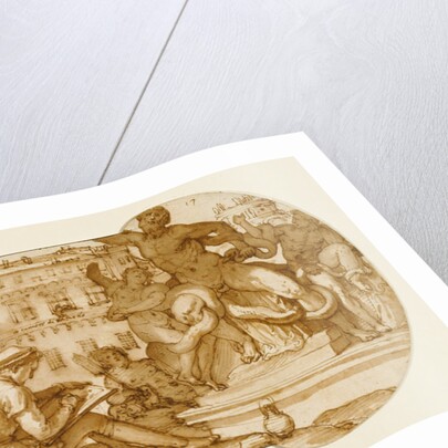 Taddeo in the Belvedere Court in the Vatican Drawing the Laocoön by Federico Zuccaro