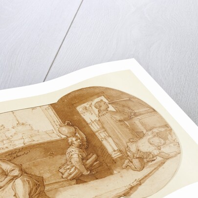 Taddeo Employed on Menial Tasks at Calabrese's House by Federico Zuccaro