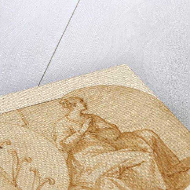 Allegories of Faith and Hope, Flanking the Zuccaro Emblem by Federico Zuccaro