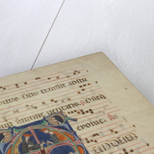 Initial M: The Death of Saint Dominic by Bolognese Illuminator of the First Style