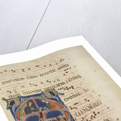 Initial M: The Death of Saint Dominic by Bolognese Illuminator of the First Style