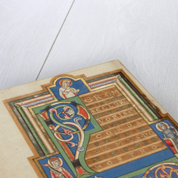 Decorated Text Page with a VD Monogram by Anonymous