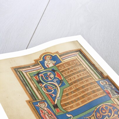 Decorated Text Page with a VD Monogram by Anonymous