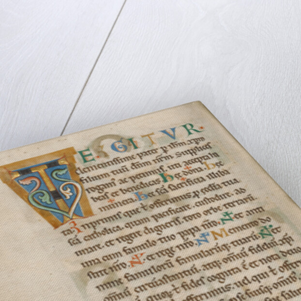 Decorated Initial T by Anonymous