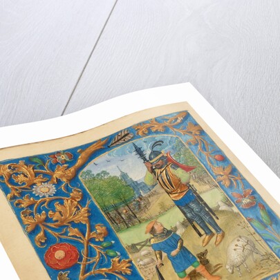 David and Goliath by Master of the Dresden Prayer Book