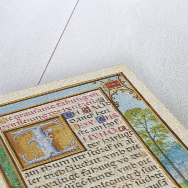 Border with the Arrest of Achior by Simon Bening