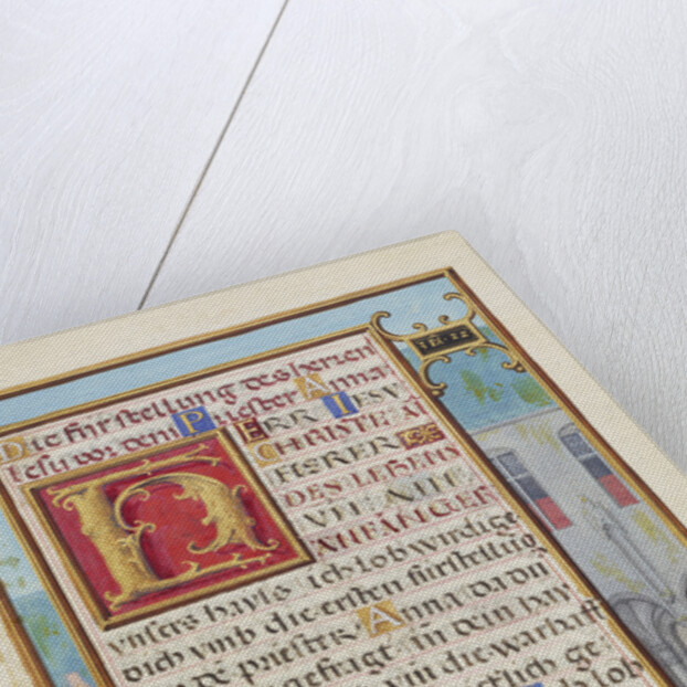Border with Micaiah Foretelling the Death of King Ahab by Simon Bening