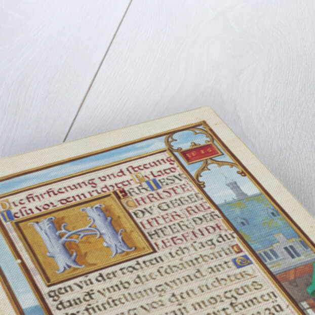 Border with a Captured Prophet before a Prince or King by Simon Bening
