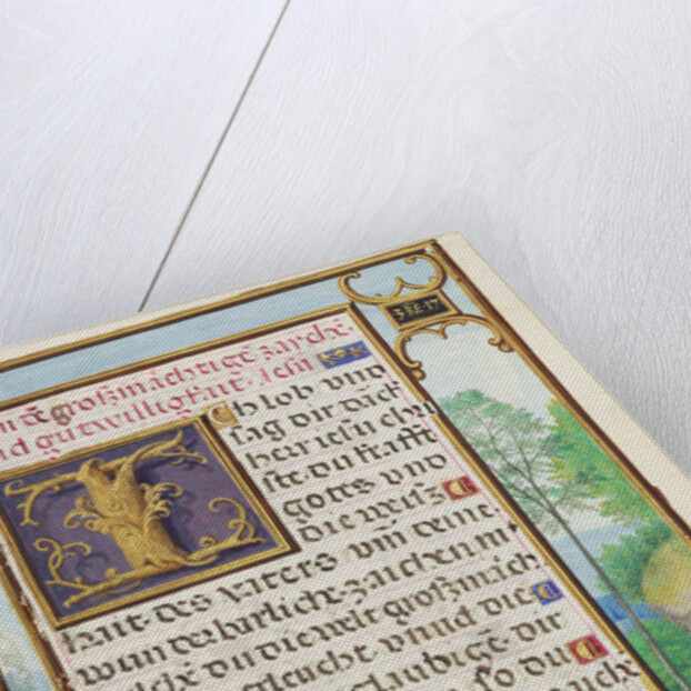 Border with Elijah Raising the Son of the Widow of Sareptha by Simon Bening