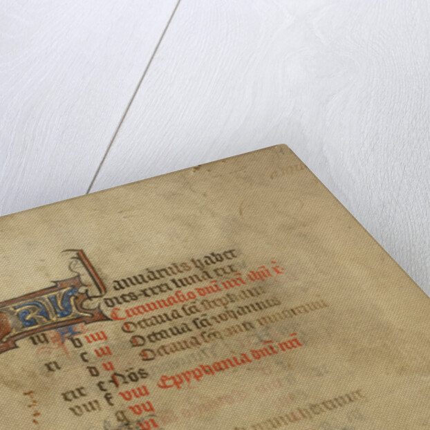 Calendar Page by Anonymous