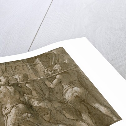 Soldiers Carrying a Model of a City by Taddeo Zuccaro