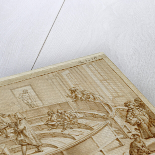 The Accademia Clementina Bologna, with a Nude Being Positioned by the Drawing Master, the Farnese Hercules beyond by Giampietro Zanotti