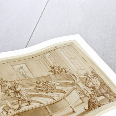 The Accademia Clementina Bologna, with a Nude Being Positioned by the Drawing Master, the Farnese Hercules beyond by Giampietro Zanotti