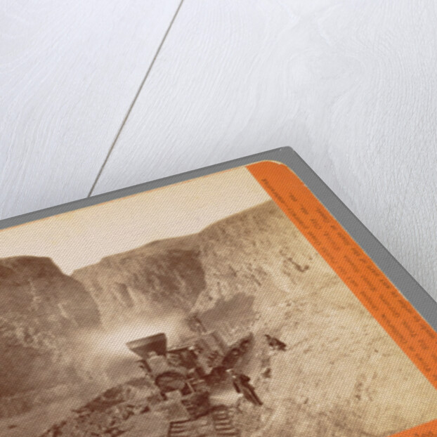 First Construction Train passing the Palisades, Ten Mile Cañon by Alfred A. Hart