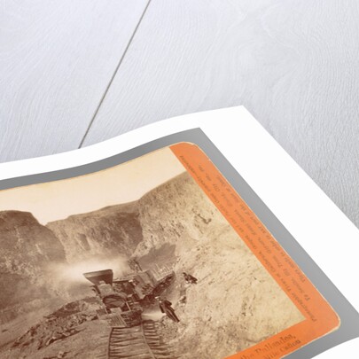 First Construction Train passing the Palisades, Ten Mile Cañon by Alfred A. Hart