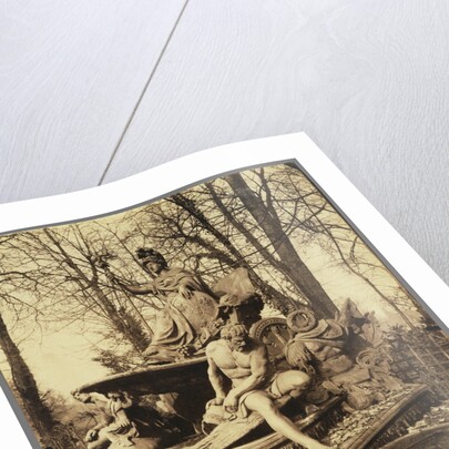 Versailles. Bosquet de l'Arc de Triomphe. Groupe par Tuby. (France Triumphant, by Jean-Baptiste Tuby, Versailles) by Eugène Atget