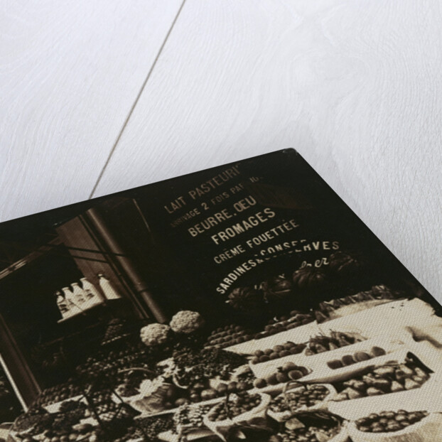 Rue Sainte-Opportune (Produce Display, rue Sainte-Opportune) by Eugène Atget