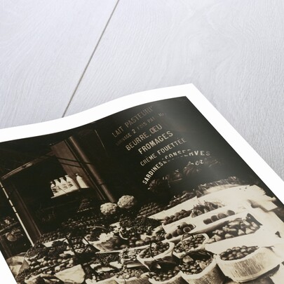 Rue Sainte-Opportune (Produce Display, rue Sainte-Opportune) by Eugène Atget