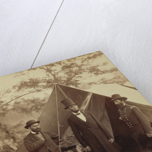 President Lincoln, United States Headquarters, Army of the Potomac, near Antietam by Alexander Gardner