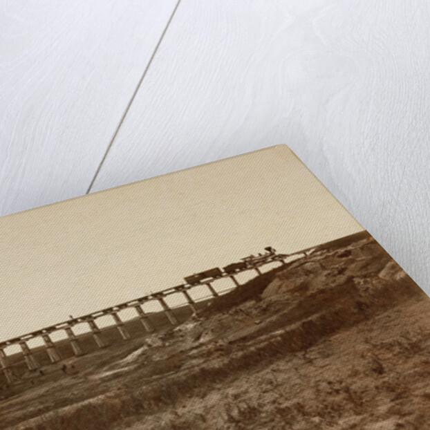 Trestle Bridge Near Fort Harker, Kansas by Alexander Gardner