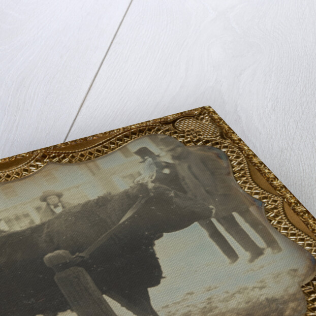 Four Men Posed with a Bull by Anonymous