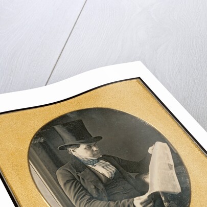 Portrait of a Man Reading a Newspaper by John Plumbe