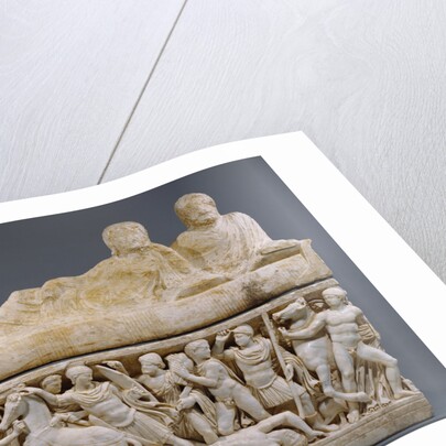Sarcophagus with lid and 4 unjoined fragments by Anonymous