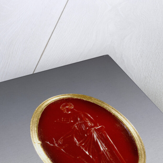Ring inset with intaglio representing Artemis by Anonymous