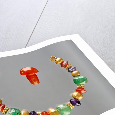 Twenty-eight miscellaneous beads and one stud by Anonymous