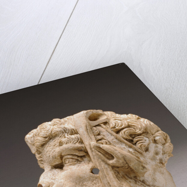 Applique depicting the head of pan by Anonymous