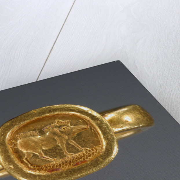 Ring with engraved bezel by Anonymous