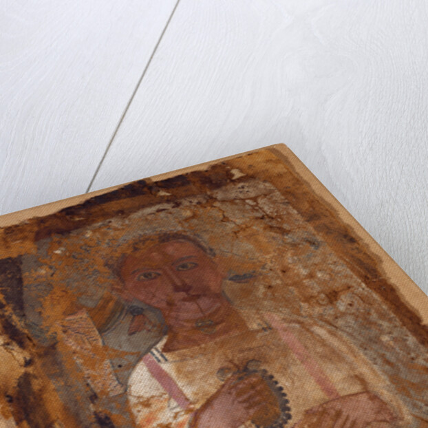 Mummy Shroud with Painted Portrait of a Youth by Anonymous