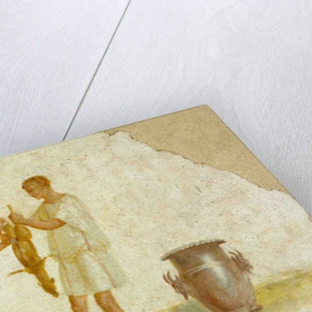 Fragment of a Fresco Panel with a Meal Preparation by Anonymous