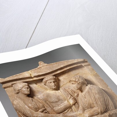 Grave Naiskos of Theogenis with her Mother, Nikomache, and her Brother Nikodemos by Anonymous