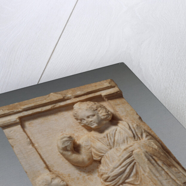 Grave Naiskos of Demainete with an Attendant Holding a Partridge by Anonymous