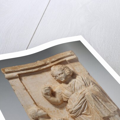 Grave Naiskos of Demainete with an Attendant Holding a Partridge by Anonymous