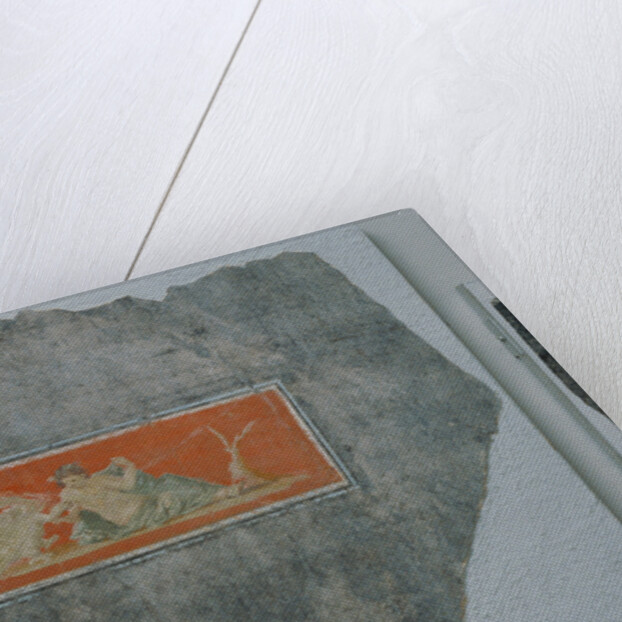 Fresco Fragment with Woman and Swan by Anonymous