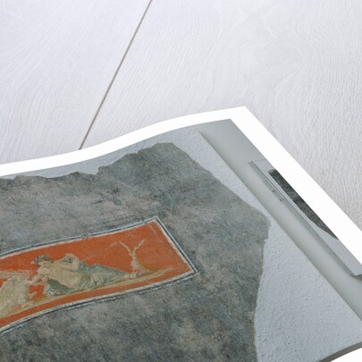Fresco Fragment with Woman and Swan by Anonymous