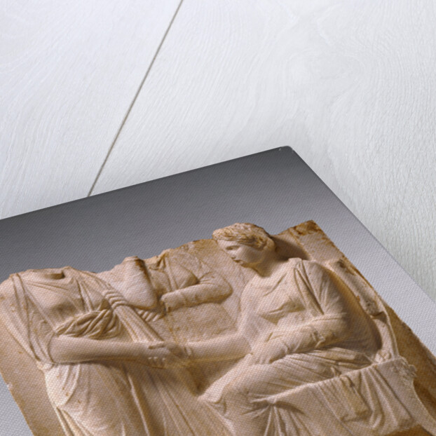 Grave Naiskos of a Seated Woman with Two Standing Women by Anonymous