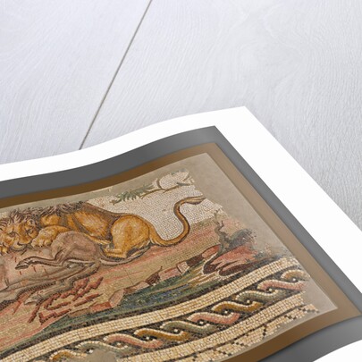 Mosaic of a Lion Attacking an Onager by Anonymous