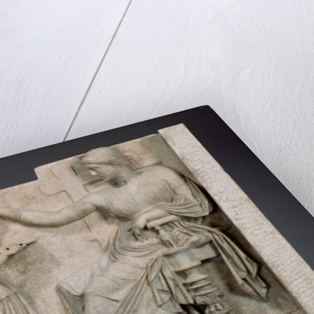 Grave Naiskos of an Enthroned Woman with an Attendant by Anonymous