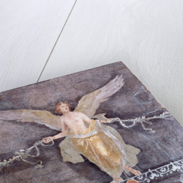 Wall Fragment with Winged Female (Nike) on Black Ground by Anonymous