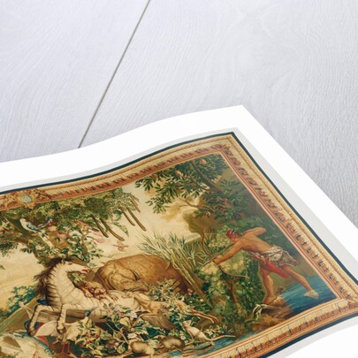 Tapestry: Le Cheval rayé from Les Anciennes Indes Series by Woven at Gobelins Manufactory