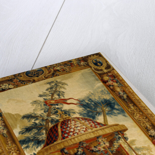 Tapestry: Le Thé de l'impératrice, from L'Histoire de l'empereur de la Chine Series by Beauvais Manufactory