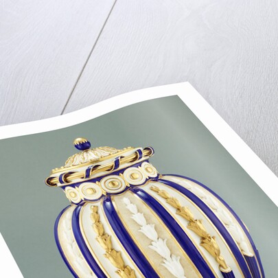 Vase (vase à chaîne or vase à côte de melon) by Sèvres Manufactory