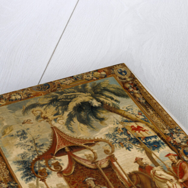Tapestry: L'Empereur en voyage, from L'Histoire de l'empereur de la Chine Series by Anonymous